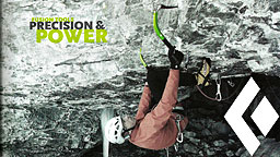<strong>Evolution of a Product Shot</strong></br>
            I submitted a series of photos to Black Diamond Equipment from my favorite location, the Stanley Headwall in British Columbia.   They were super excited about this particular photo and wanted to use it in an ad for the new model of Fusion ice axes, due for release the following winter.   Unfortunately the climber had the current model of ice axes in hand.   When it comes to advertising climbing equipment, authenticity counts, so digitally replacing the ice axes was out of the question. Check out a <a href='http://vimeo.com/15938509#t=0s' title='Anatomy of a PhotoShoot' target='_blank'>short video from the shoot</a>.